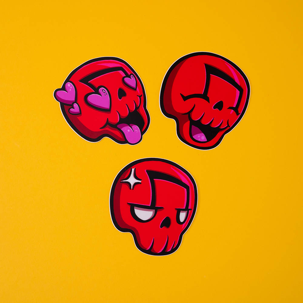 JT Music Skull Emoji Sticker Pack